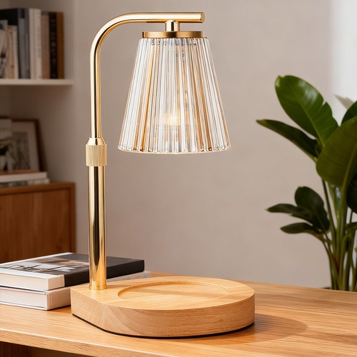Wooden wax candle warmer lamp - wooden,