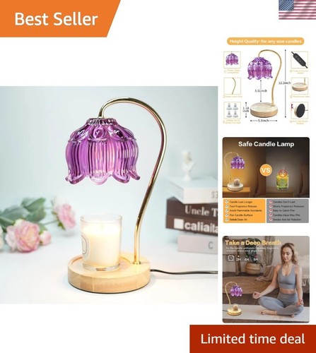 Elegant purple flower glass - flower,