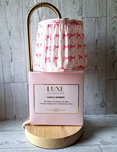 Candle warmer lamp with - candle, pink