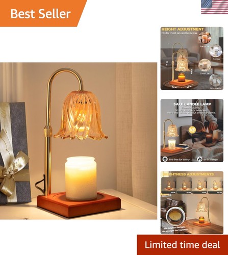 Amber shade flower candle - flower,